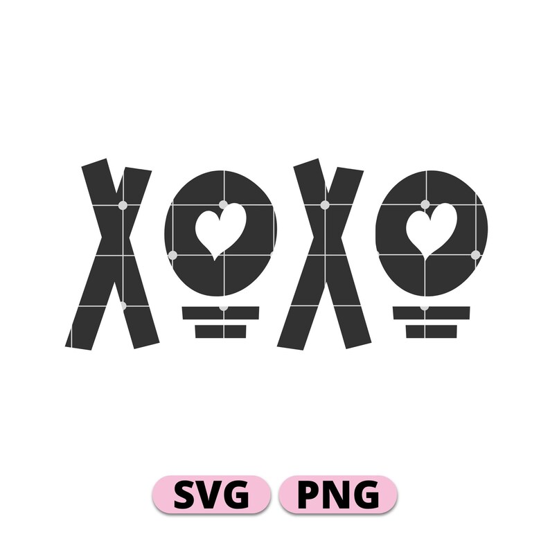 Hugs and Kisses SVG PNG PDF, Xoxo Svg, Heart Svg, Valentines Svg, Love ...