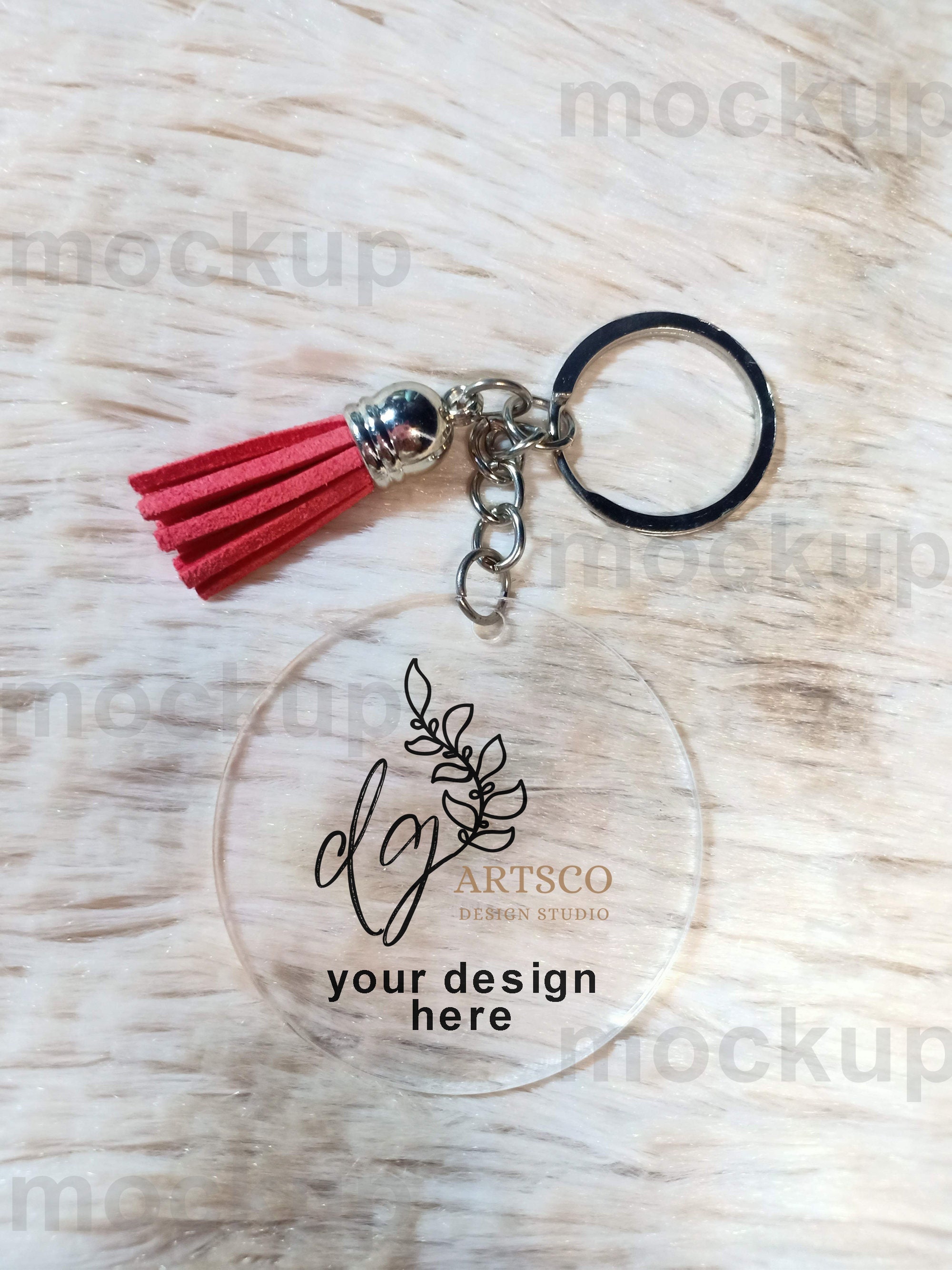 Acrylic Keychain Mockup Keyring Mockup Clear Acrylic Mockup Etsy