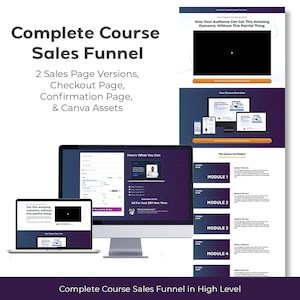 GoHighLevel Complete Course Sales Funnel | GoHighLevel | HighLevel Sales Funnel Template | Go High Level Website Template