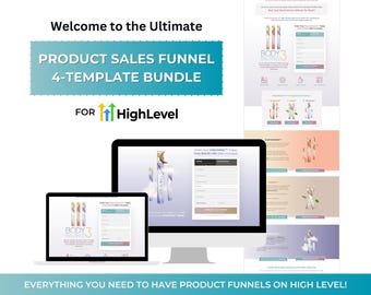 Product Sales Funnel Template Bundle Snapshot for GoHighLevel | High Level Snapshots | HighLevel Templates