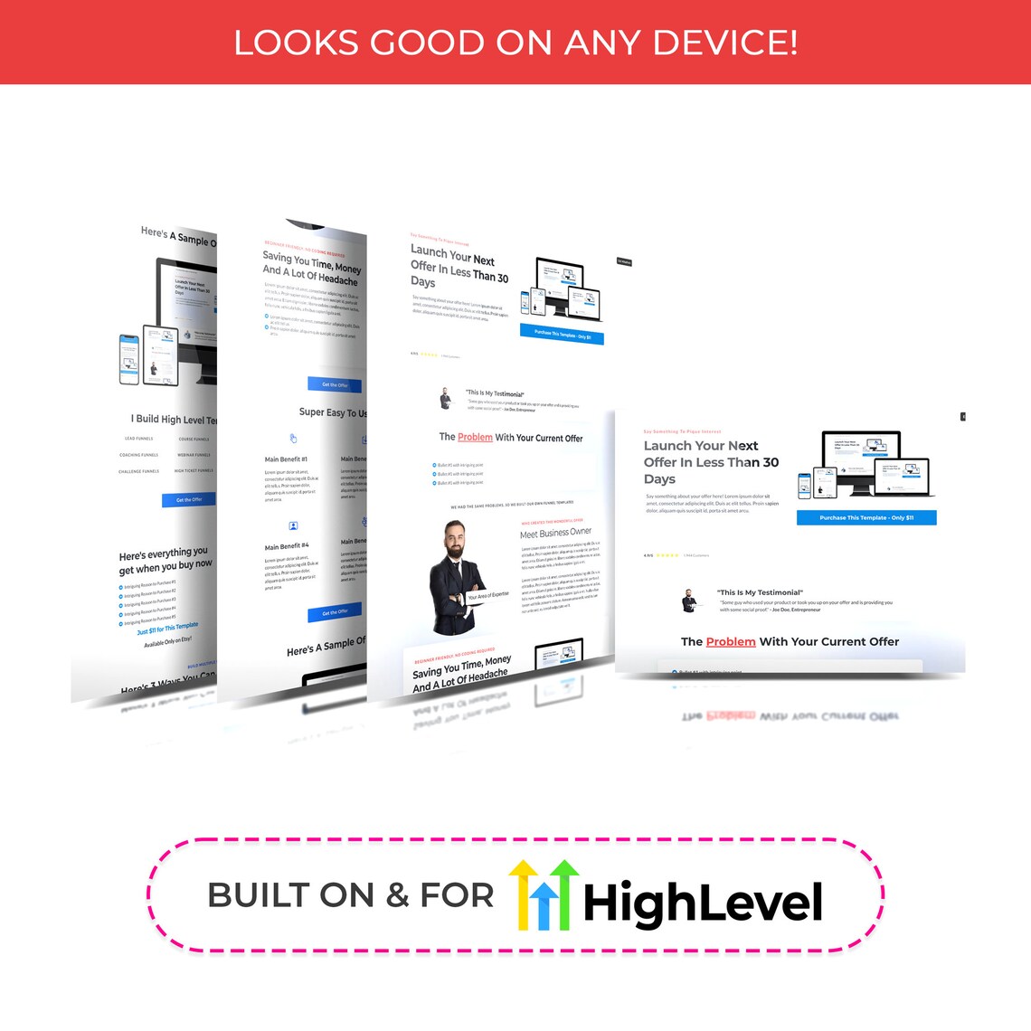 High Level Landing Page Template Gohighlevel Landing Page Template