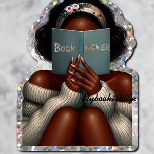Book Lover Glitter Sticker