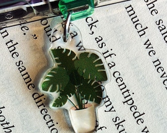 Books And Plants kindle Charm,Dust Plug Charm
