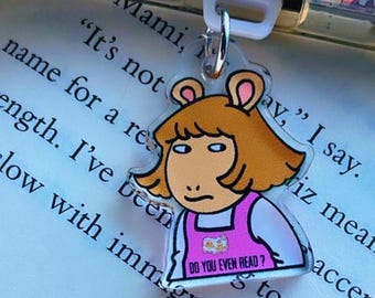DW Do You Even Read kindle Charm,Dust Plug Charm
