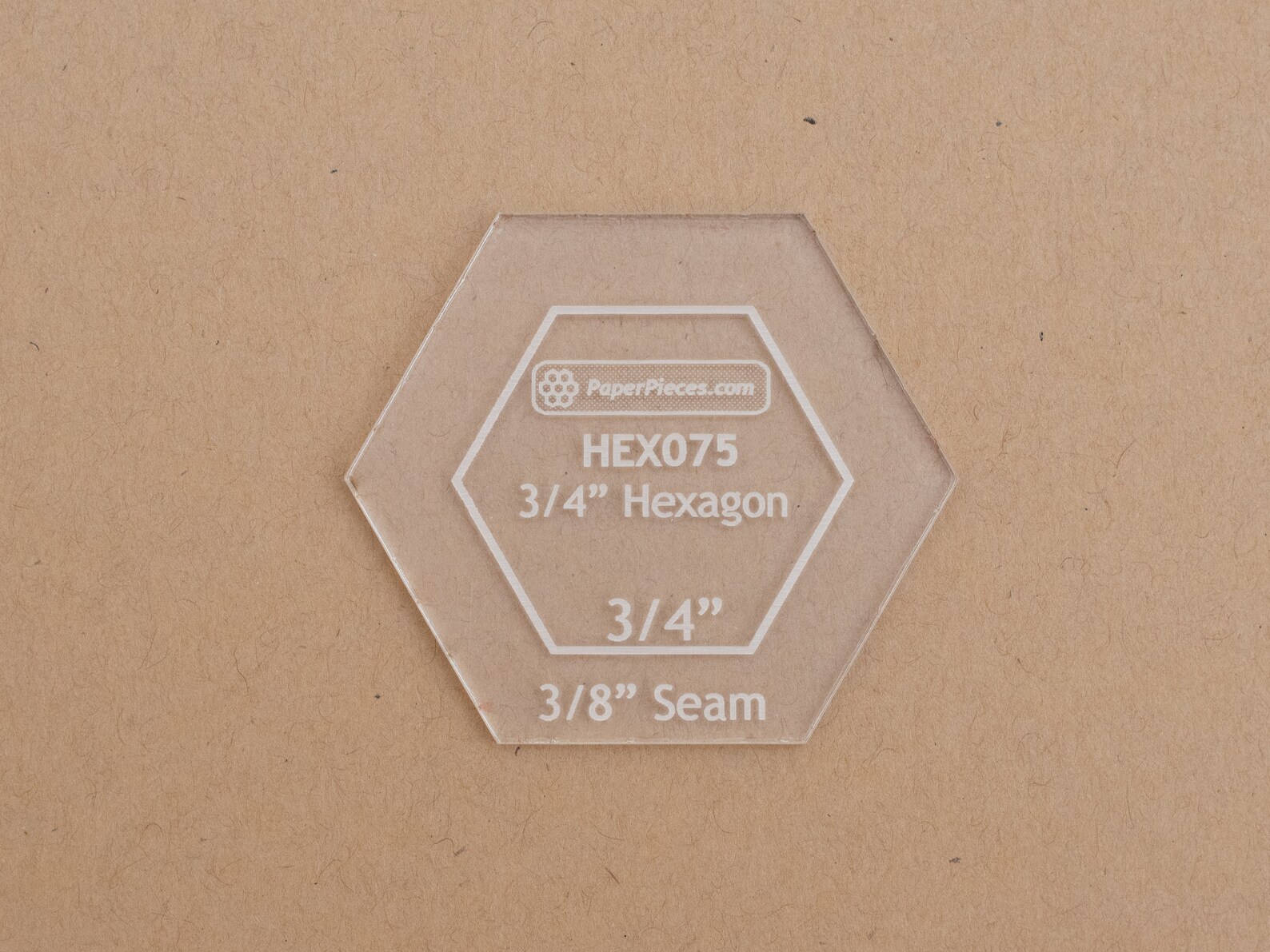 3/4 Hexagon acrylic template with 3/8 seam for Etsy Österreich