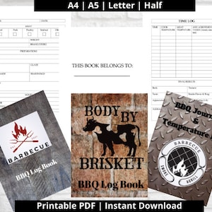 BBQ Journal & Temperature Log Book