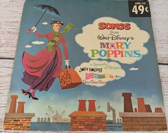 Songs from Mary Poppins DBR-20 Disney World 45 rpm Record