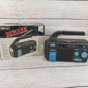 Vintage Pollenex Rescuer Système de communication d'urgence Sirène radio Bande météo
