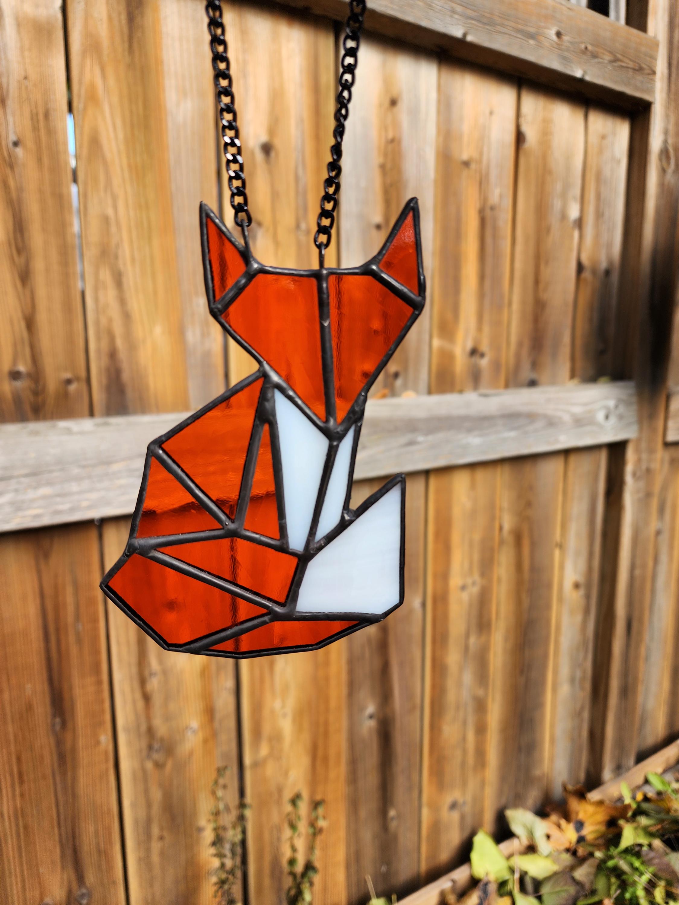 Geometric Glass Rabbit Geometric Bunny Fox Stained Glass Pattern (digital Download) Beginner ...