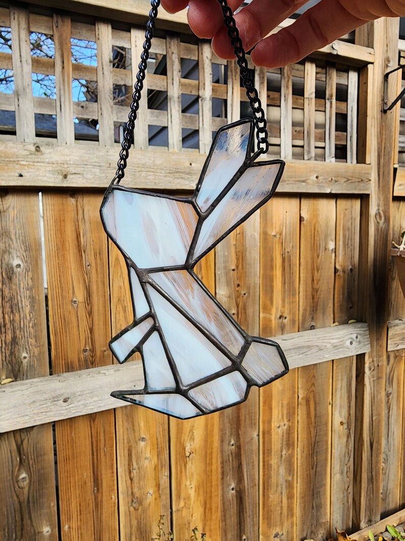 Geometric Glass Rabbit Geometric Bunny Fox Stained Glass Pattern (digital Download) Beginner ...
