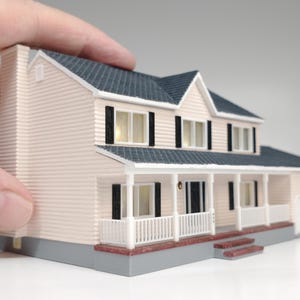 Custom Model of Your House with real Lights / Scale Lighted Personalized Model of your Home Gift / Architecture Replica in 3D (7&quot; Version)