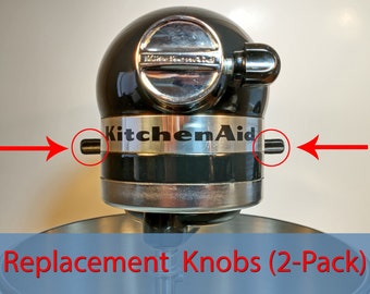 Bouton de commande de vitesse et de verrouillage de l'inclinaison de rechange KitchenAid (paquet de 2) en noir ou blanc pour batteur sur socle