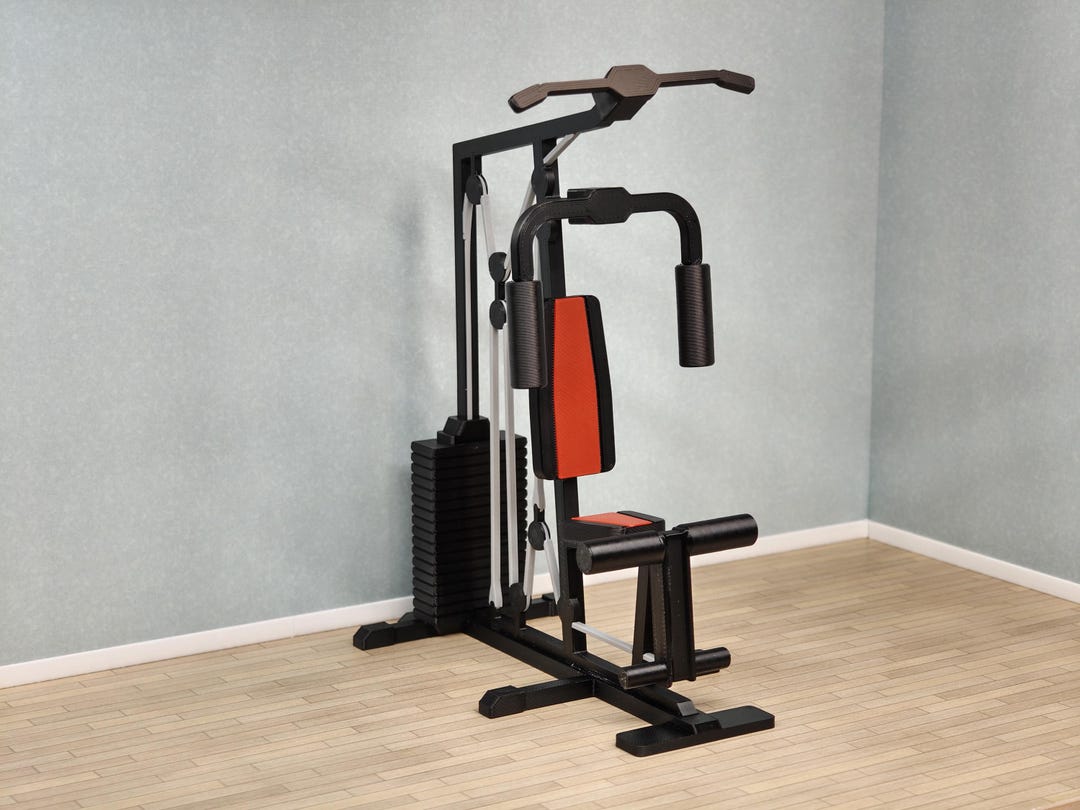 1/12 or 1/24 Home Gym Workout Machine - Miniature Dollhouse Weight ...