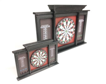 Gabinete de dardos en miniatura para casa de muñecas, escala 1/12 o 1/24