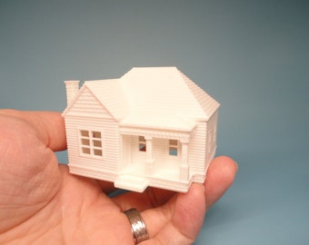 Casa en miniatura con vela LED: adorno de cabaña o para tarta