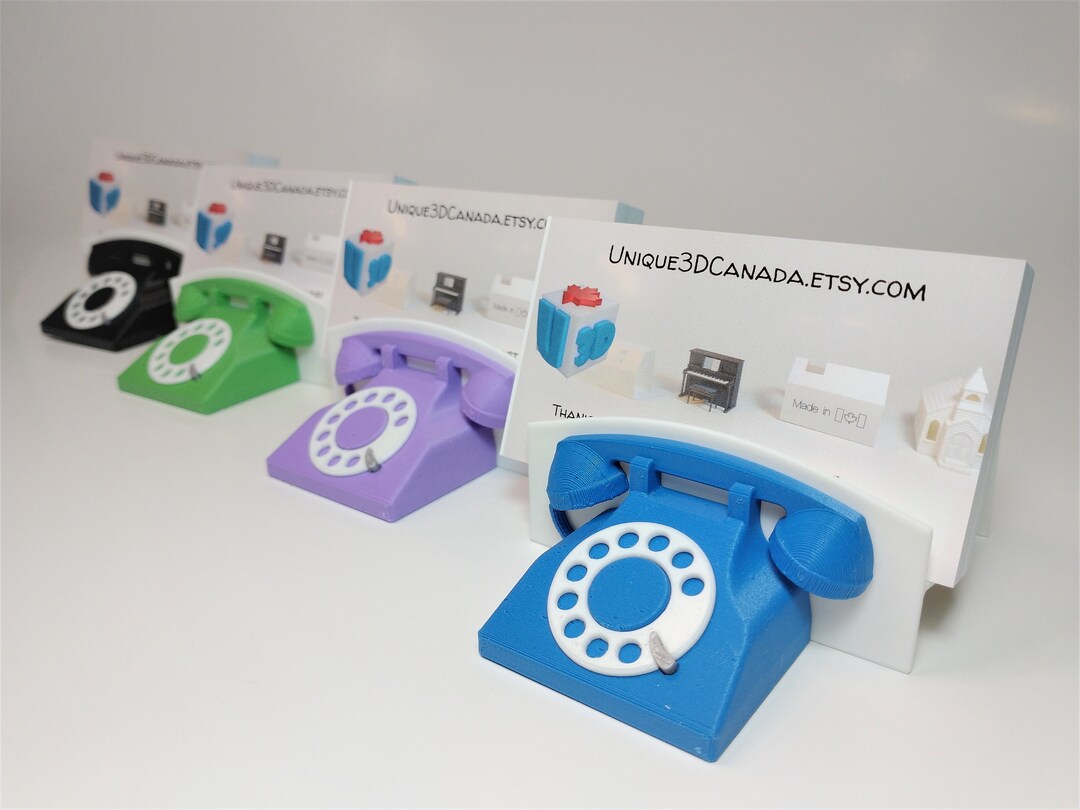 Business Card Stand Retro Miniature Rotary Phone Card Holder Desk