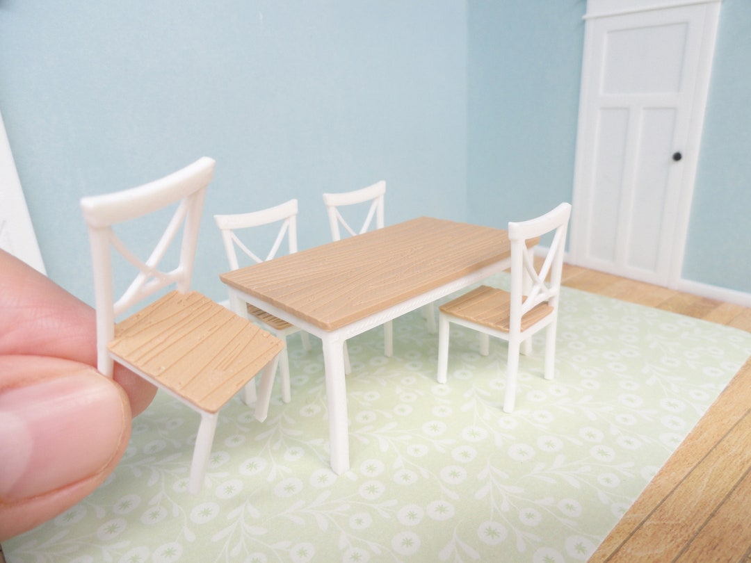 124 Dollhouse Table and Chairs Dining Room Set Etsy