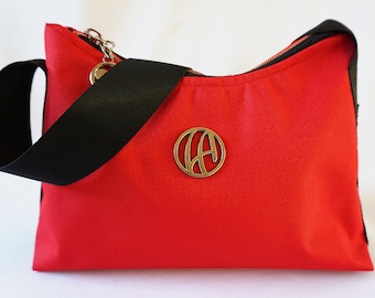 Small Shoulder Bag | Red Canvas | Cute!