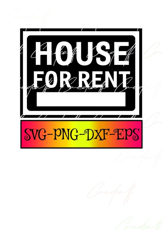 A4 Printable House For Rent Sign SVG cut file For Rent Sign Etsy Italia