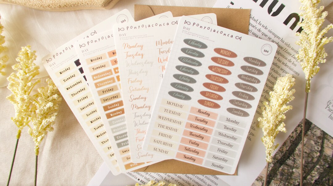 Everyday Life Planner Stickers for School, Daily Planner Minimalist ...