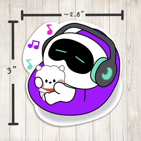 BTS Sticker Jin the Astronaut Wooteo With BT21 RJ Plushie Die Cut