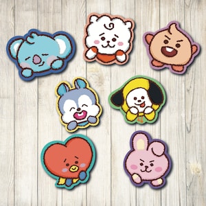 BTS BT21 Pixel Art Sticker Die Cut Vinyl | BTS Aufkleber | BT21 Aufkleber | k-pop Aufkleber
