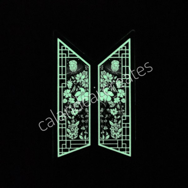 BTS Sticker Birthflowers Sticker or Car Decal | BTS Car Decal Sticker | BTS Decal | k-pop sticker | Glow in the Dark or Non-Glow in the Dark