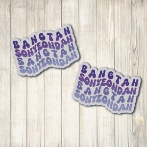 BTS Sticker Bangtan Sonyeondan Gradient Die Cut Vinyl Sticker | K-Pop Sticker | Bangtan Sticker
