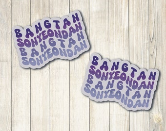 BTS Sticker Bangtan Sonyeondan Gradient Die Cut Vinyl Sticker | K-Pop Sticker | Bangtan Sticker