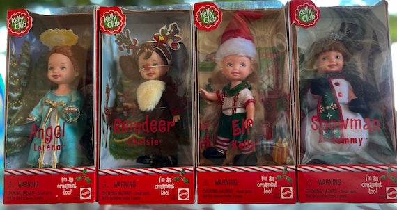 Barbie/ Kelly Christmas Ornament Dolls. Set of 4. Kelly, Tommy