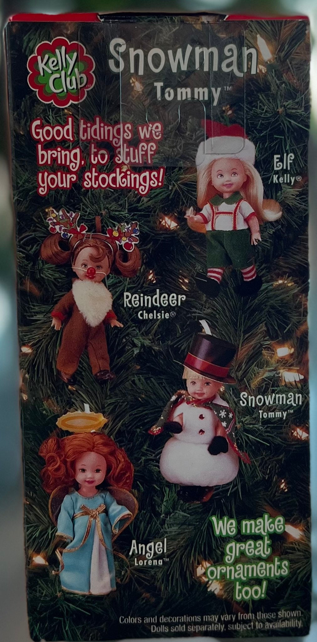 Barbie/ Kelly Christmas Ornament Dolls. Set of 4. Kelly, Tommy