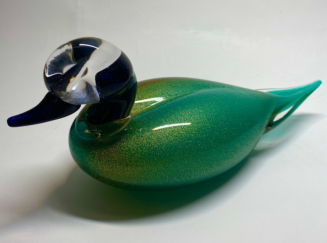 Luxurious Vintage Murano Glass Duck Duck Sculpture Murano Etsy