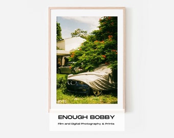 Collectable Car Photography Print | Covered Vehicle, Street Scene (Digital Download)