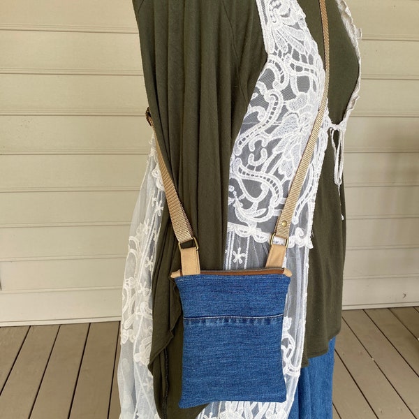 Denim Crossbody Bag Etsy