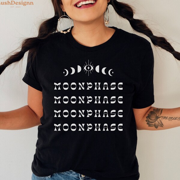 Soft comfy moonphase shirt, moon shirt, night sky shirt, Just a moonphase T-shirt, spiritual shirt, shirt with qoute,  gift, moon and sun,
