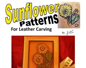 Sunflower Patterns for Leather Carving by Jim Linnell