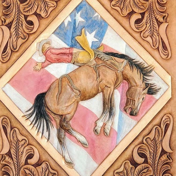 Bareback Bronc Leather Pattern [DIGITAL PATTERN]