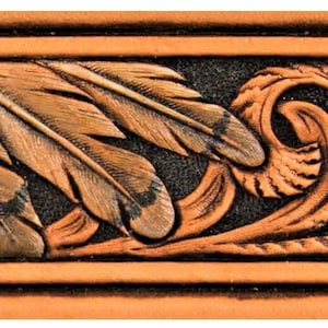 Feather & Floral Pattern for 1 1/4&quot; Belt [DIGITAL DOWNLOAD]