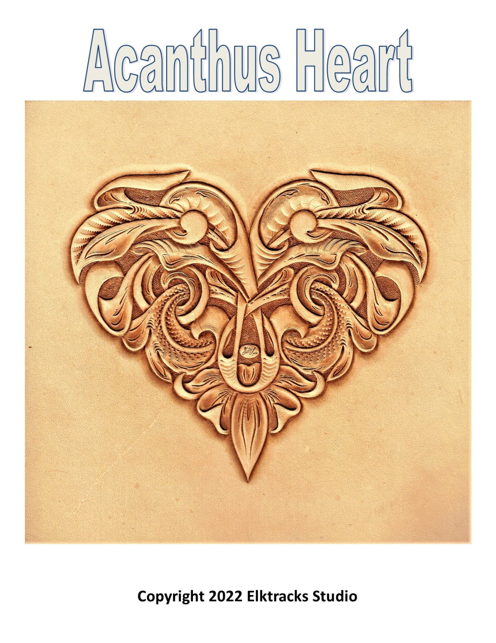 Acanthus Heart DIGITAL DOWNLOAD Leather Carving Pattern - Etsy