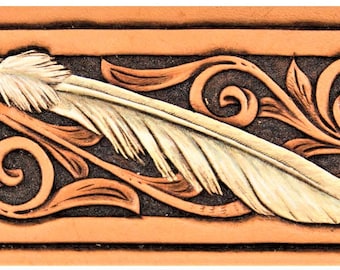 Feather & Floral Pattern for 1 3/4&quot; Belt [DIGITAL DOWNLOAD]