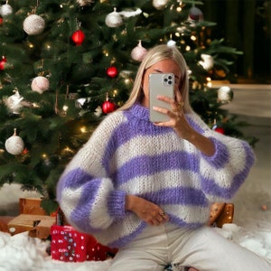 Blue and purple striped sweater hotsell