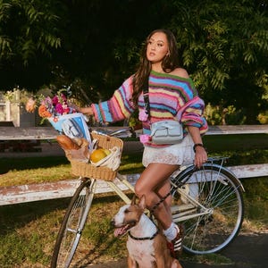 Hand-Knitted Colorful Striped Mohair Sweater: Oversized Unisex Fit