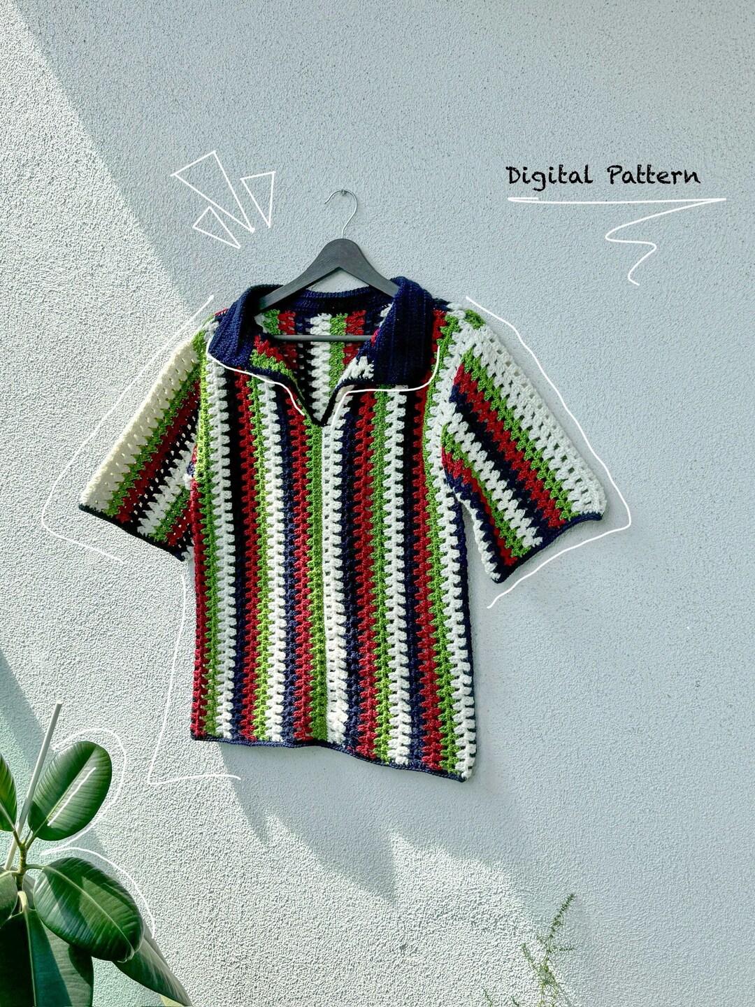 Crochet Pattern Mens Crochet Shirt Pattern Mens Crochet Pattern Easy