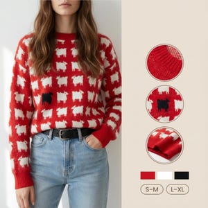 Red Princess Diana Black Sheep Sweater: Unisex Holiday Jumper