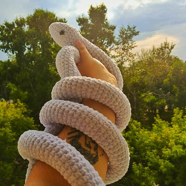 Patron serpent, Patron serpent au crochet, Patron sans couture, Patron serpent au crochet