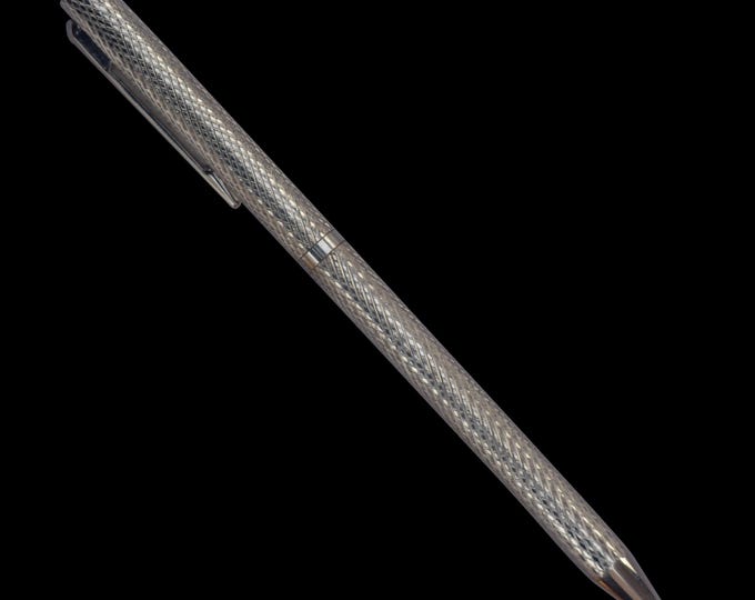 999 Fine Silver Refillable Ballpoint Pen, BIS Hallmarked Handmade Writing Instrument, Corporate Business Gift for Professionals