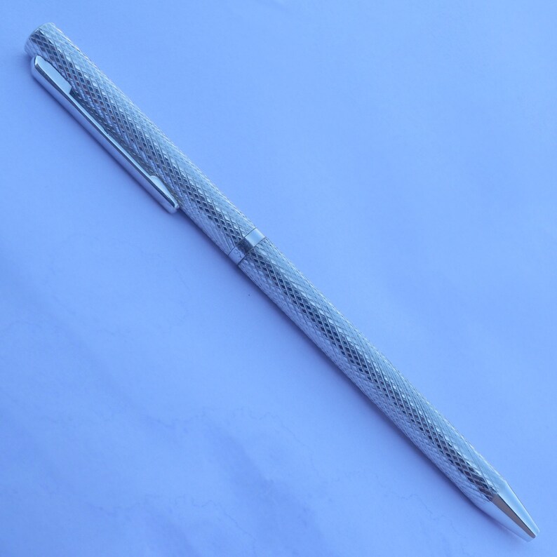 Pure 999 Silver Ballpoint Pen, Handmade Luxury Writing Instrument, BIS Hallmarked, Personalized Gift Idea
