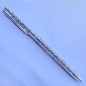 999 Fine Silver Writing Pen, Handmade Luxury Ballpoint Pen, BIS Hallmarked, Corporate Gift, Collector's Pen