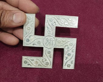 Handmade Sterling Silver Shiv Satiya – Hindu Puja Decor