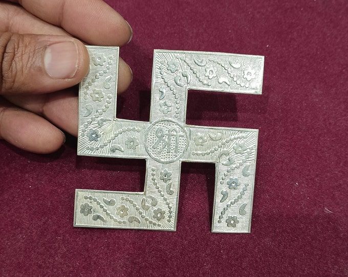 Handmade Sterling Silver Shiv Satiya – Hindu Puja Decor